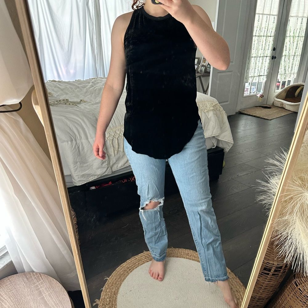 Aritzia Wilfred Women’s Extra Small Velvet Silk Blend Tank Top